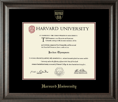 Harvard University diploma frame - Gold Embossed Diploma Frame in Acadia