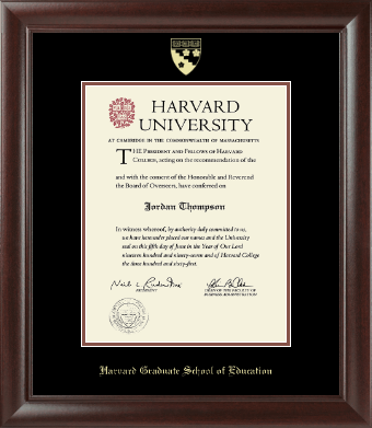 Harvard University diploma frame - Gold Embossed Diploma Frame in Rainier