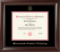 Massachusetts Institute of Technology Gold Embossed Diploma Frame in Rainier