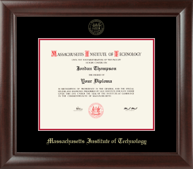 Massachusetts Institute of Technology diploma frame - Gold Embossed Diploma Frame in Rainier