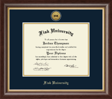 Fisk University diploma frame - Gold Engraved Medallion Diploma Frame in Hampshire