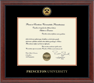 Princeton University diploma frame - Gold Engraved Medallion Diploma Frame in Signature