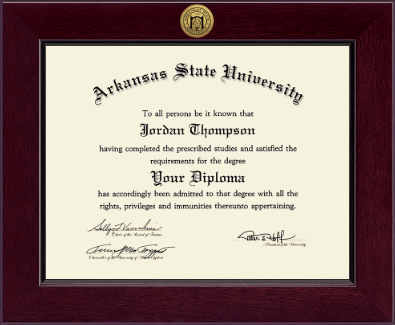 Arkansas State University at Jonesboro diploma frame - Century Gold Engraved Diploma Frame in Cordova