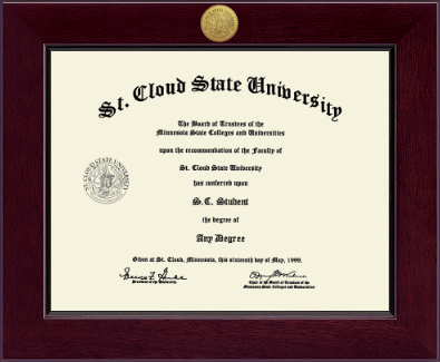 St. Cloud State University diploma frame - Century Gold Engraved Diploma Frame in Cordova