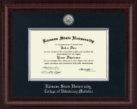 Kansas State University diploma frame - Presidential Silver Engraved Diploma Frame in Premier