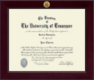 The University of Tennessee Martin Century Gold Engraved Diploma Frame in Cordova
