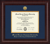 Mount Vernon Nazarene University diploma frame - Presidential Gold Engraved Diploma Frame in Premier