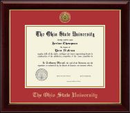 The Ohio State University diploma frame - Gold Engraved Medallion Diploma Frame in Gallery