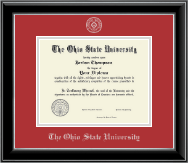 The Ohio State University diploma frame - Silver Embossed Diploma Frame in Onyx Silver