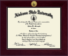 Alabama State University Century Gold Engraved Diploma Frame in Cordova