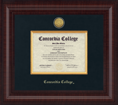 Concordia College Moorhead diploma frame - Presidential Gold Engraved Diploma Frame in Premier