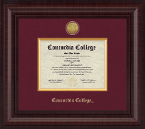 Concordia College Moorhead diploma frame - Presidential Gold Engraved Diploma Frame in Premier