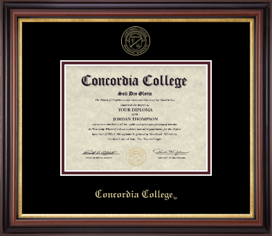 Concordia College Moorhead diploma frame - Gold Embossed Diploma Frame in Regency Gold