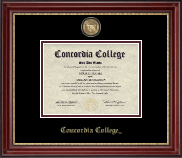 Concordia College Moorhead Masterpiece Medallion Diploma Frame in Kensington Gold