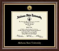 Alabama State University Gold Engraved Medallion Diploma Frame in Hampshire
