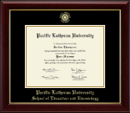 Pacific Lutheran University diploma frame - Gold Embossed Diploma Frame in Gallery