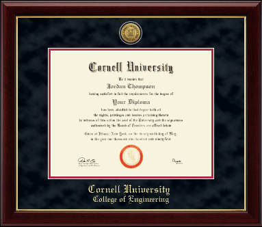Cornell University diploma frame - Gold Engraved Medallion Diploma Frame in Gallery