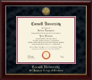 Cornell University Gold Engraved Medallion Diploma Frame in Gallery