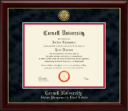 Cornell University Gold Engraved Medallion Diploma Frame in Gallery
