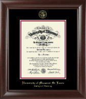 University of Missouri Saint Louis diploma frame - Gold Embossed Diploma Frame in Rainier
