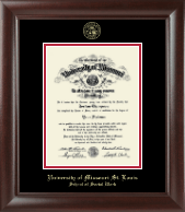 University of Missouri Saint Louis diploma frame - Gold Embossed Diploma Frame in Rainier