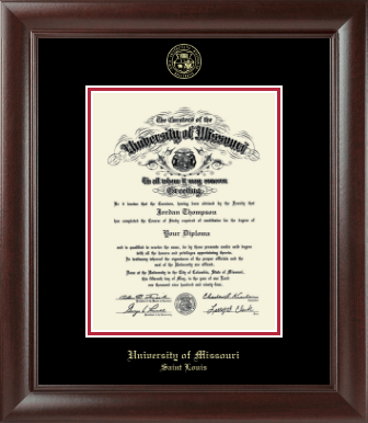 University of Missouri Saint Louis diploma frame - Gold Embossed Diploma Frame in Rainier