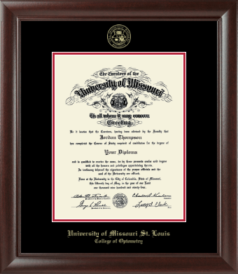 University of Missouri Saint Louis diploma frame - Gold Embossed Diploma Frame in Rainier