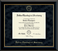 Dallas Theological Seminary Gold Embossed Diploma Frame in Onyx Gold