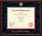 Cornell University certificate frame - Gold Engraved Medallion Certificate Frame in Galleria