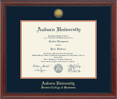 Auburn University diploma frame - Gold Engraved Medallion Diploma Frame in Signature
