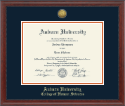 Auburn University Gold Engraved Medallion Diploma Frame in Signature