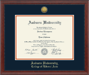 Auburn University diploma frame - Gold Engraved Medallion Diploma Frame in Signature