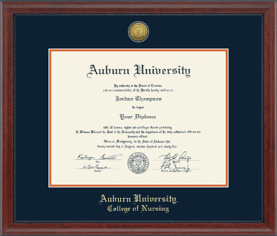 Auburn University diploma frame - Gold Engraved Medallion Diploma Frame in Signature