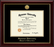 Syracuse University diploma frame - Gold Engraved Medallion Diploma Frame in Gallery