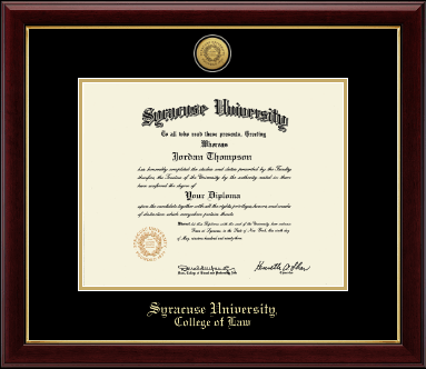 Syracuse University diploma frame - Gold Engraved Medallion Diploma Frame in Gallery