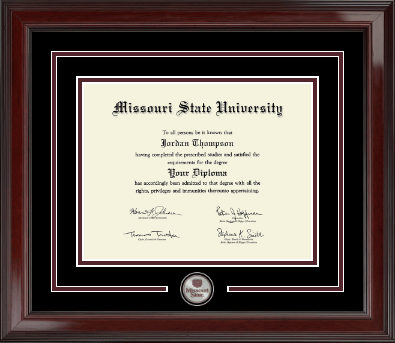 Missouri State University diploma frame - Spirit Medallion Diploma Frame in Encore
