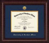 University of Southern Maine diploma frame - Presidential Gold Engraved Diploma Frame in Premier