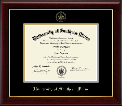 University of Southern Maine diploma frame - Gold Embossed Diploma Frame in Gallery