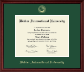 Webber International University diploma frame - Gold Embossed Diploma Frame in Camby