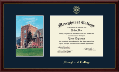 Mercyhurst College Erie diploma frame - Campus Scene Diploma Frame in Galleria