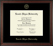 Lenoir-Rhyne University diploma frame - Gold Embossed Diploma Frame in Studio