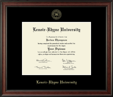 Lenoir-Rhyne University diploma frame - Gold Embossed Diploma Frame in Studio