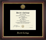 Dordt College diploma frame - Gold Engraved Medallion Diploma Frame in Regency Gold