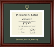Western Reserve Academy Gold Embossed Diploma Frame in Cambridge