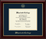 Wheelock College diploma frame - Gold Embossed Diploma Frame in Gallery