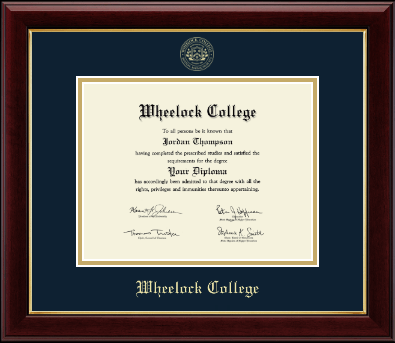 Wheelock College diploma frame - Gold Embossed Diploma Frame in Gallery