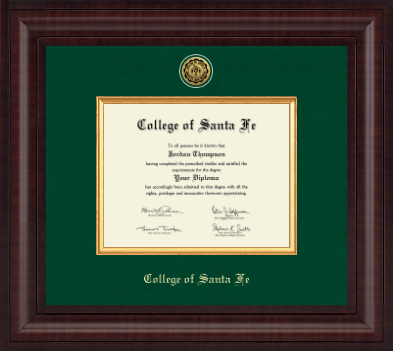 College of Santa Fe diploma frame - Presidential Gold Engraved Diploma Frame in Premier