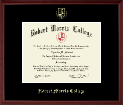 Robert Morris College in Illinois diploma frame - Gold Embossed Diploma Frame in Camby