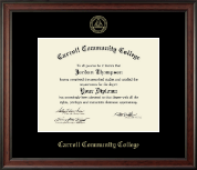 Carroll Community College diploma frame - Gold Embossed Diploma Frame in Studio