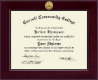 Carroll Community College diploma frame - Century Gold Engraved Diploma Frame in Cordova